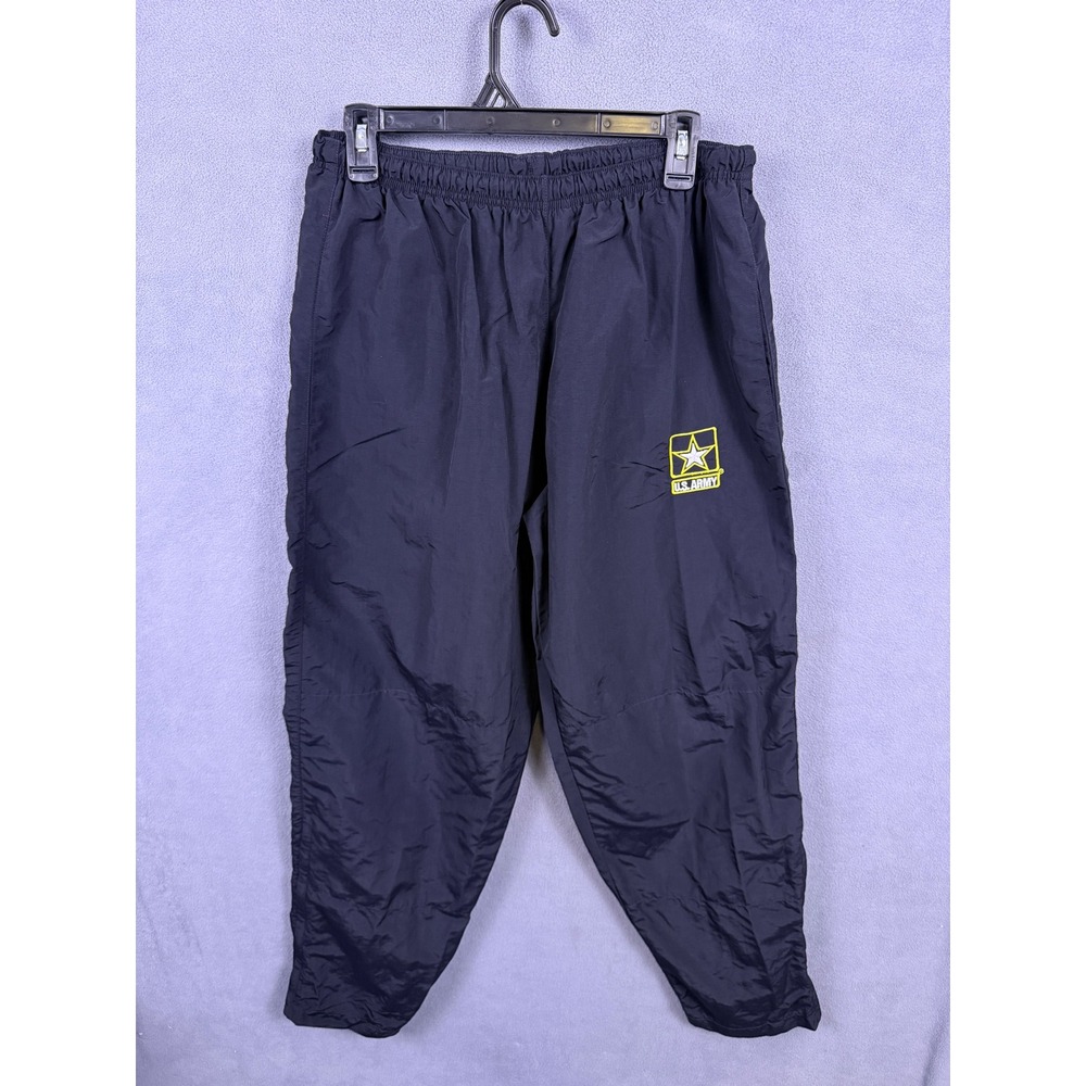 US Army Pants Mens M Black Jwod Skilcraft Joggers Mesh Lined Windbreaker